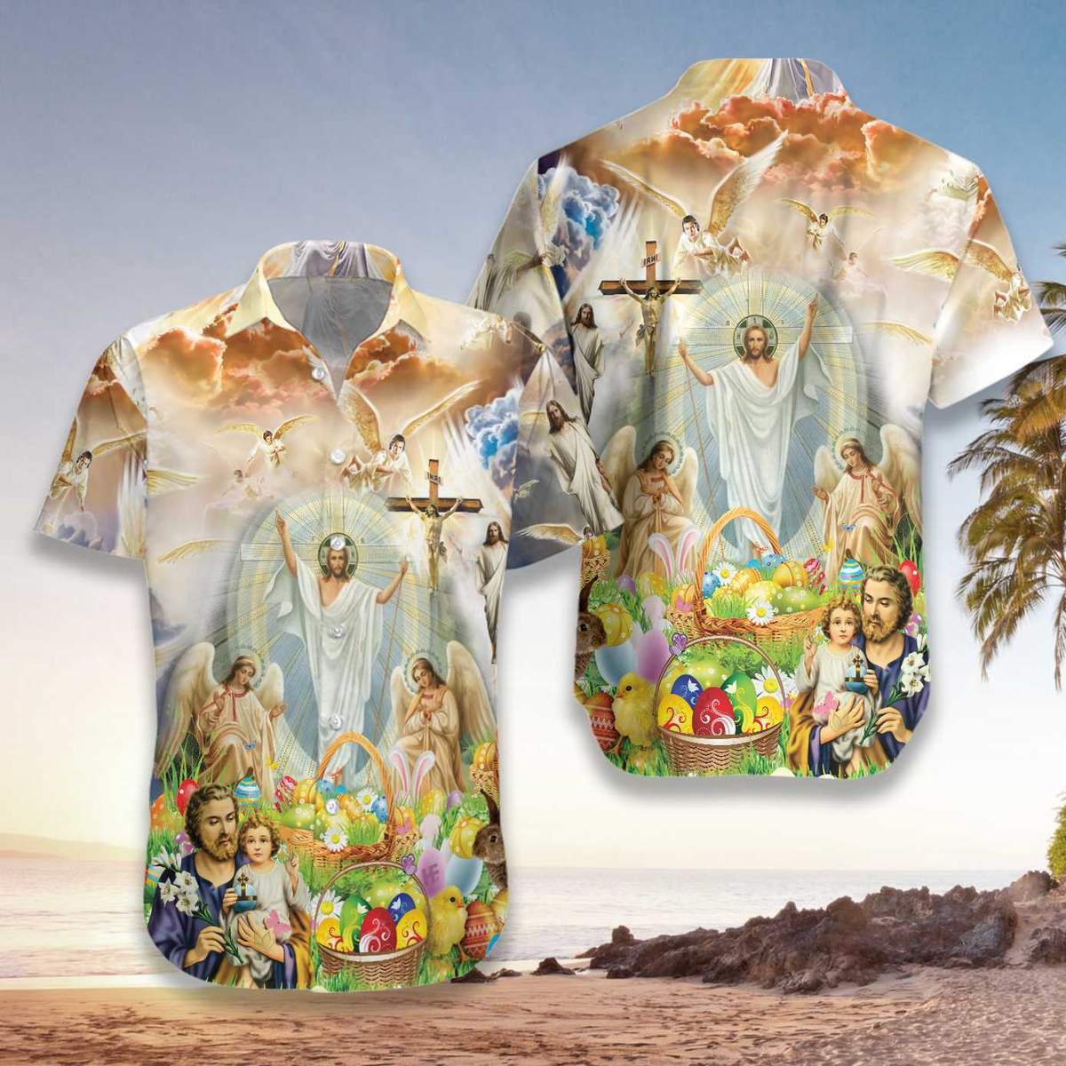 Jesus Happy Easter Hawaiian Shirt Pre12830