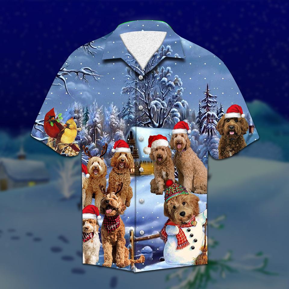 Labradoodle Christmas Hawaiian Shirt Pre12773