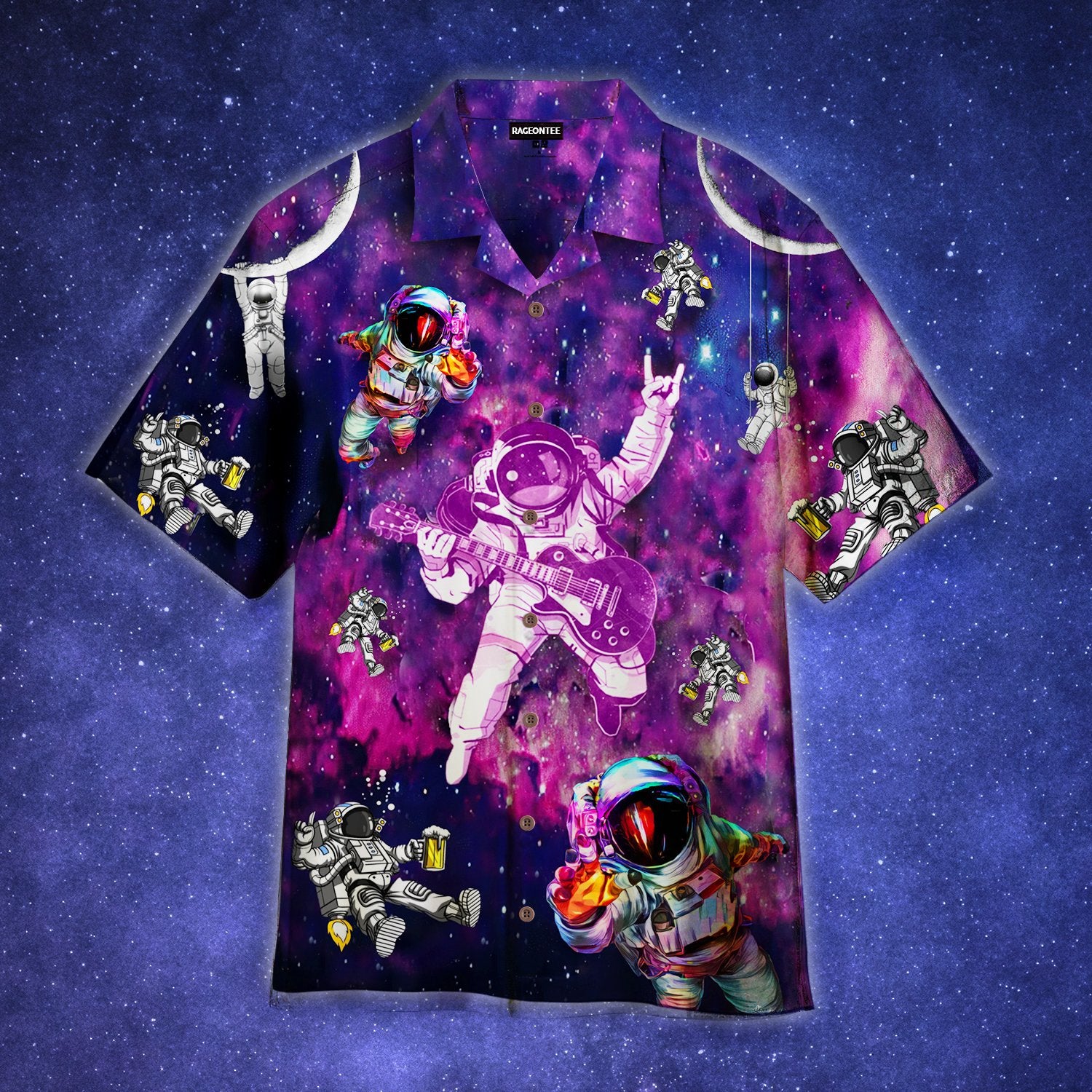 Lets Rock Astronaut Hawaiian Shirt Pre10159