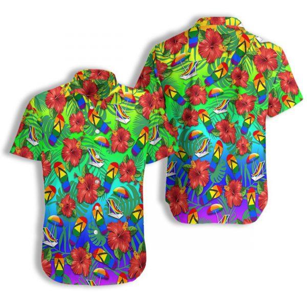 Lgbt Flower Colorful Hawaiian Shirt Pre10404