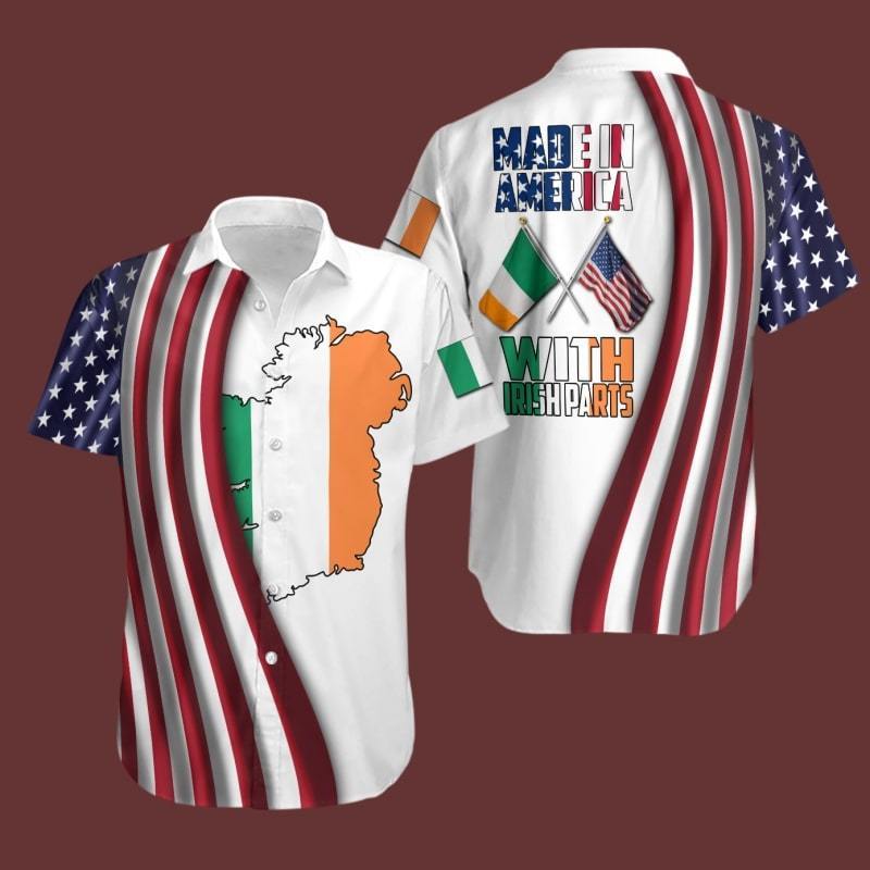 Made In America With Irish Parts Hawaiian Shirt Pre12715