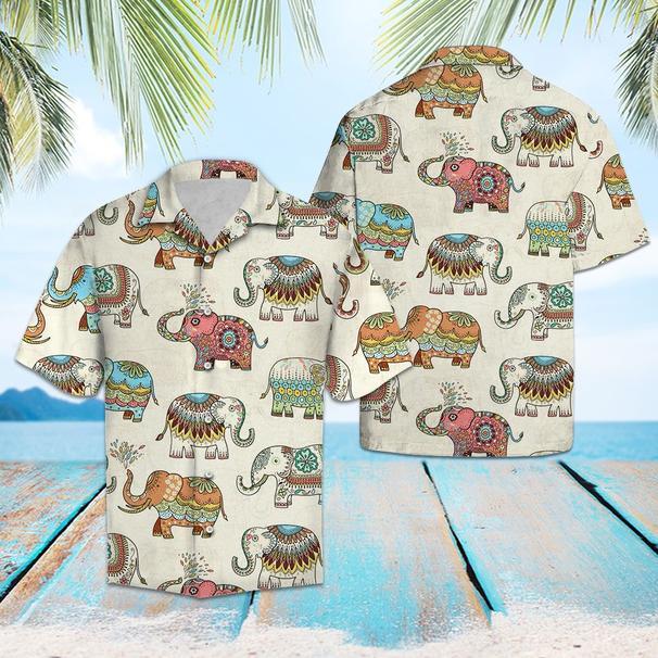 Mandala Elephants Hawaiian Shirt Pre10542