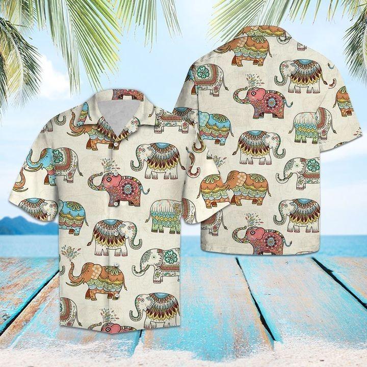 Mandala Elephants Hawaiian Shirt Pre12672