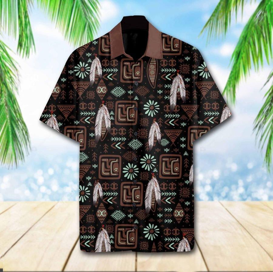 Native Pattern Hawaiian Shirt Pre12590