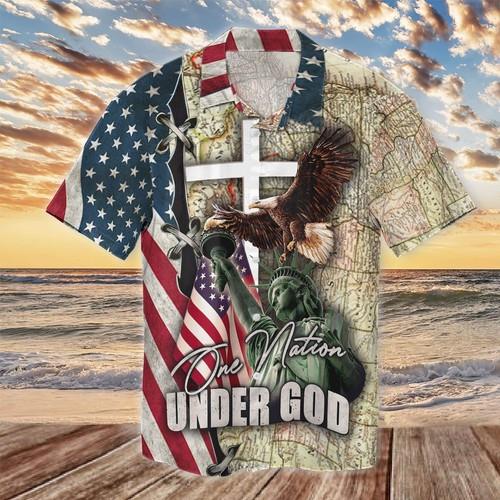 One Nation Under God Hawaiian Shirt Pre10785