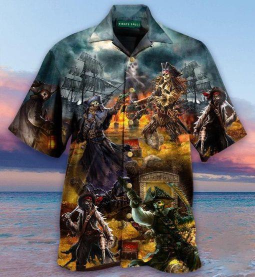 Beach Shirt Buy Pirate Skull Hawaiian Shirt