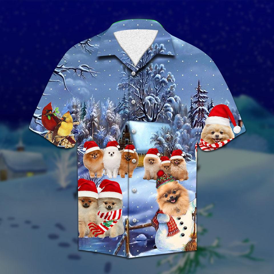 Pomeranian Christmas Hawaiian Shirt Pre12457