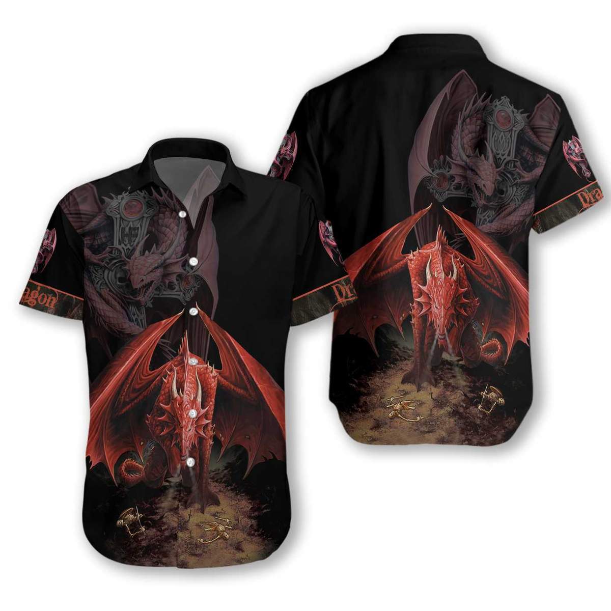 Red Dragon Hawaiian Shirt Pre12493 1