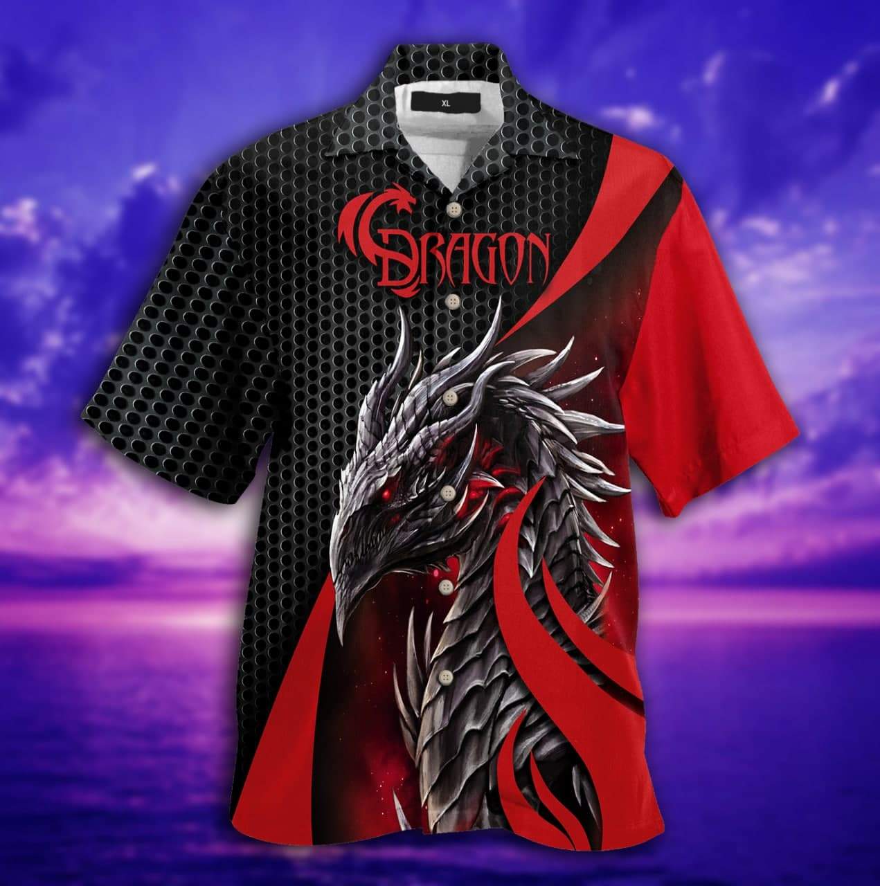 Red Dragon Unisex Hawaiian Shirt Pre12476 1