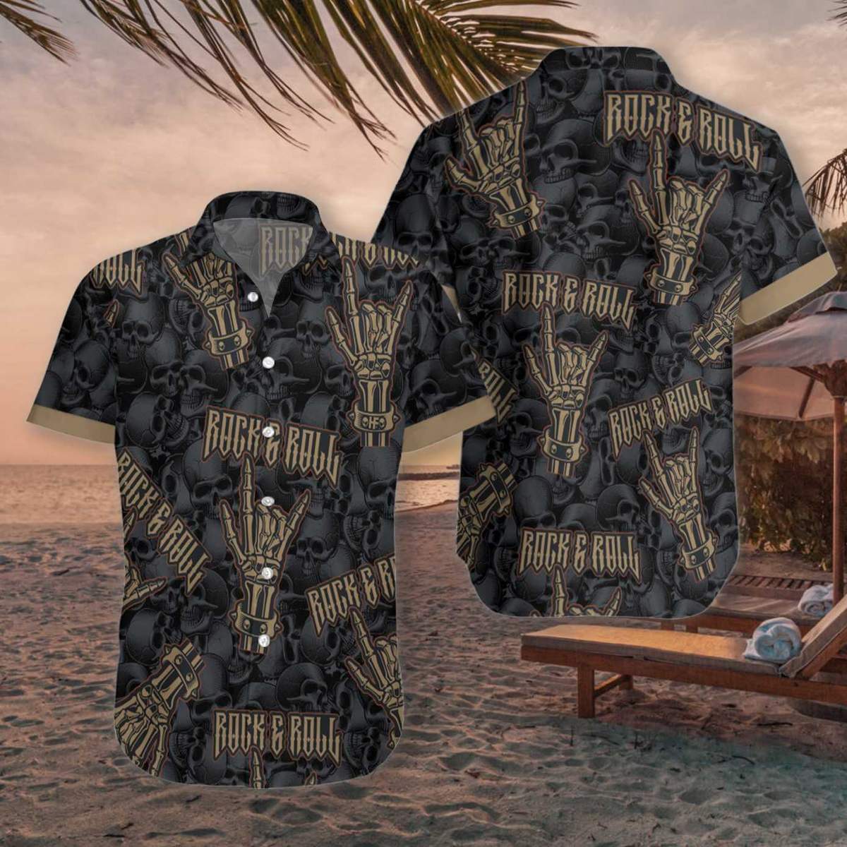 Rock Roll Vintage Hawaiian Shirt Pre10462