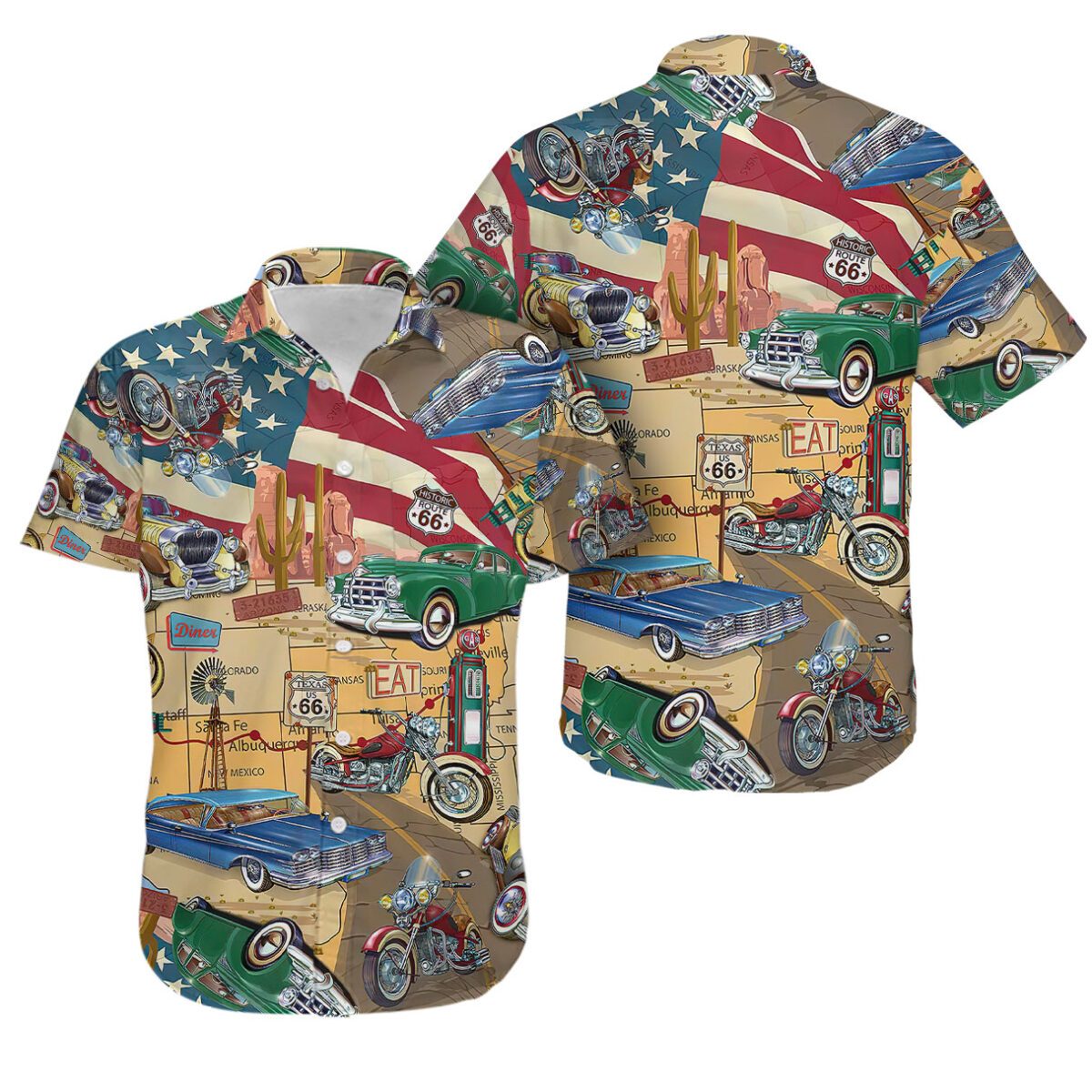 Route 66 License Hawaiian Shirt Pre10702