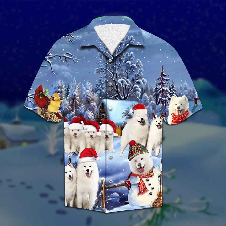Samoyed Christmas Hawaiian Shirt Pre12460