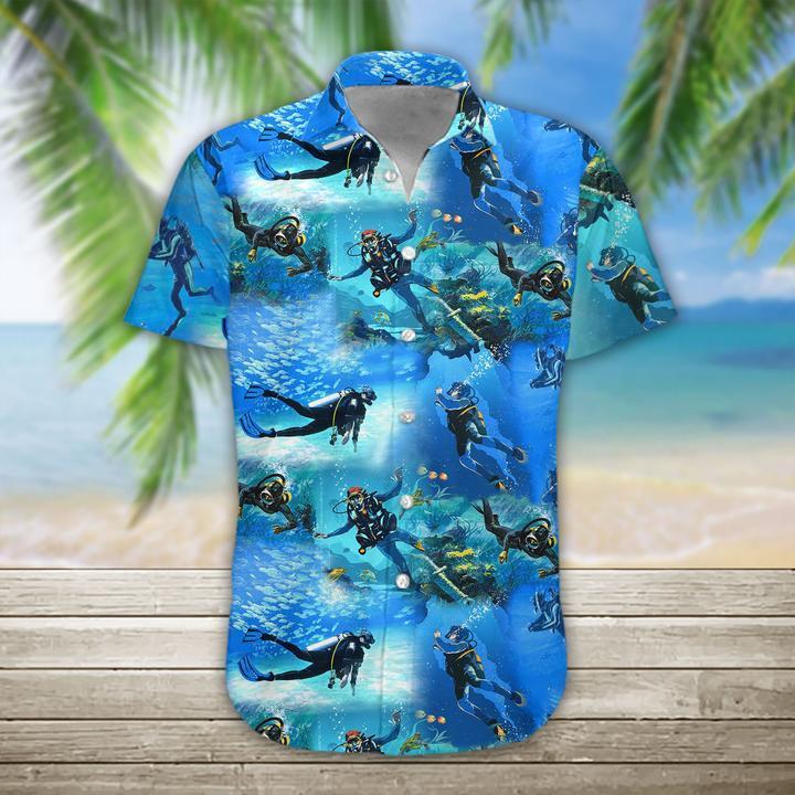 Scuba Diving Hawaiian Shirt Pre12336