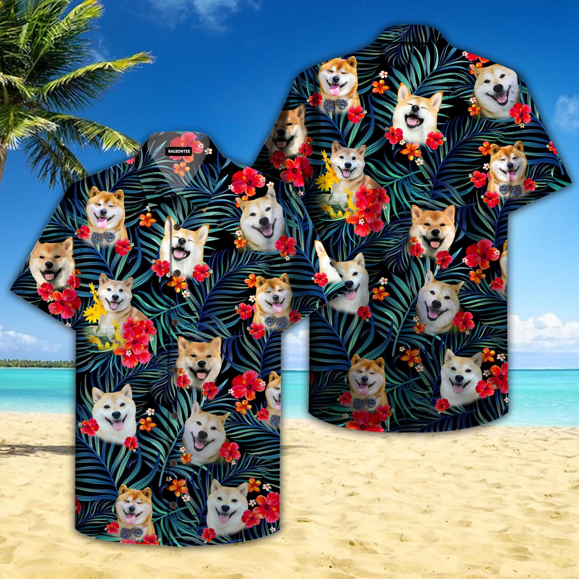 Shiba Inu Funny Hawaiian Shirt Pre11291