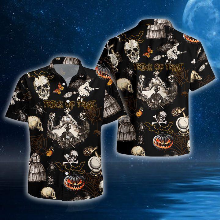 Skull Halloween Hawaiian Shirt Pre12322