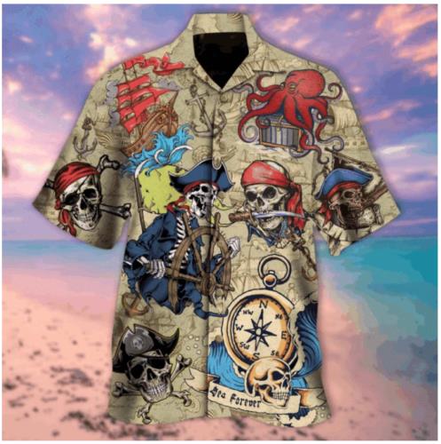 Pirate Costume Hawaiian Shirt, Cool Pirate Shirt For Adults