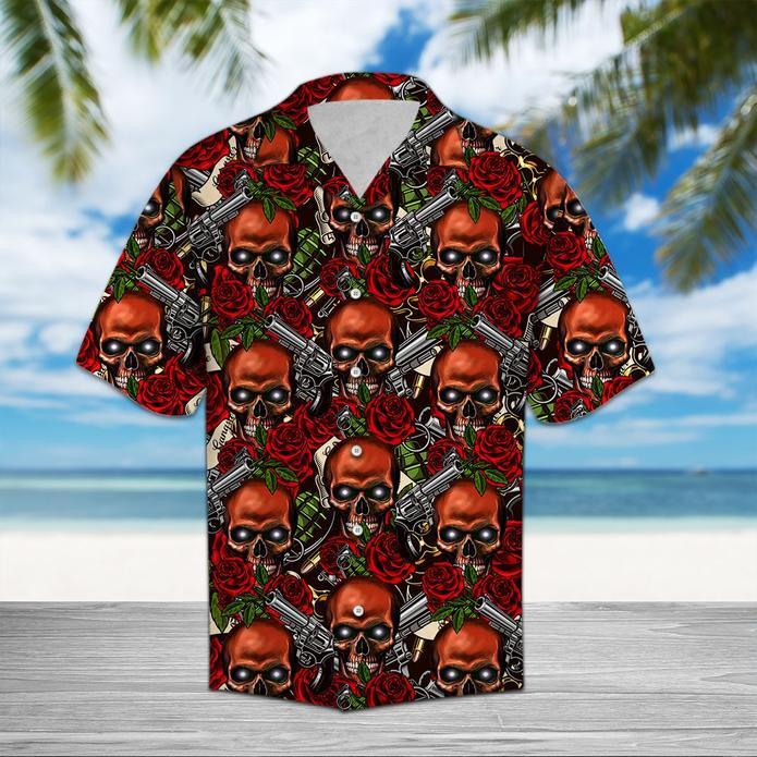 Skull Rose Hawaiian Shirt Pre10259