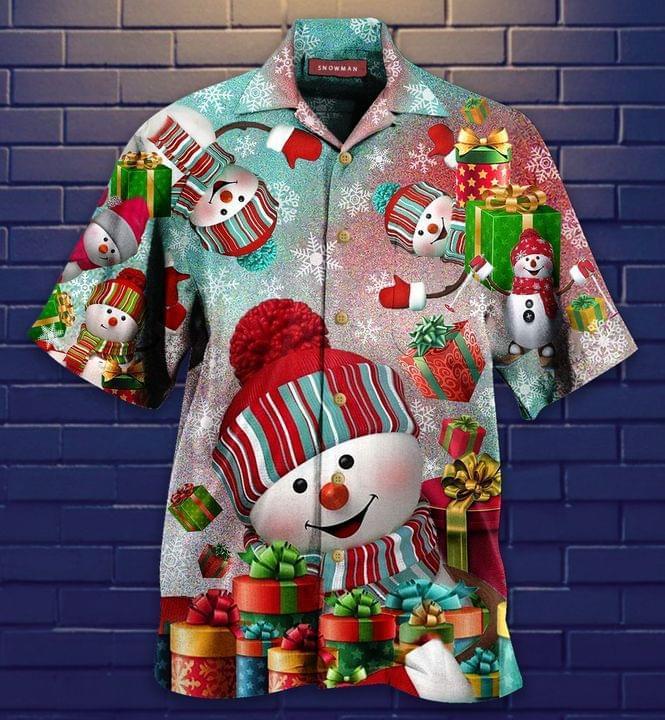 Snowman On Christmas Hawaiian Shirt Pre12288