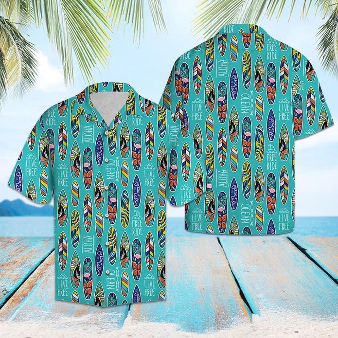 Surfboard Ocean Hawaiian Shirt Pre10497