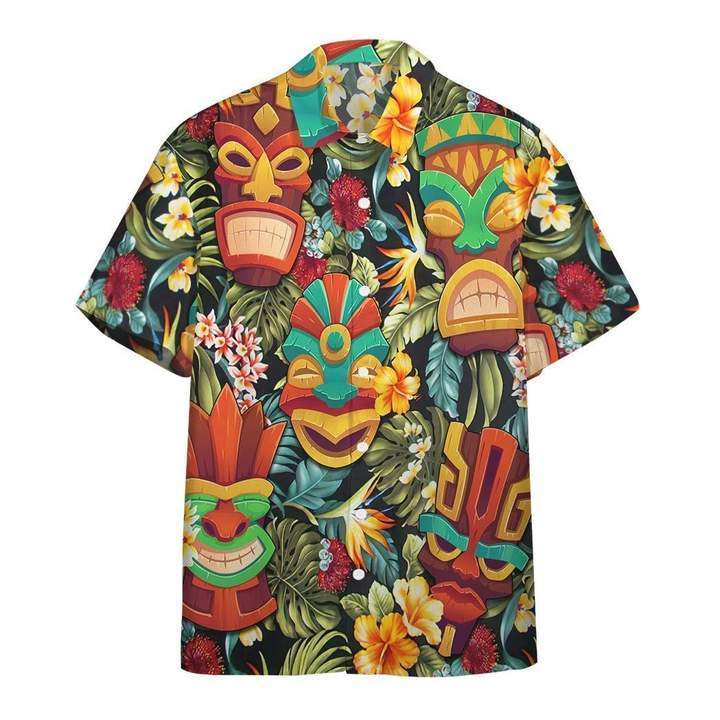 Tiki Head Hawaiian Shirt Pre12191