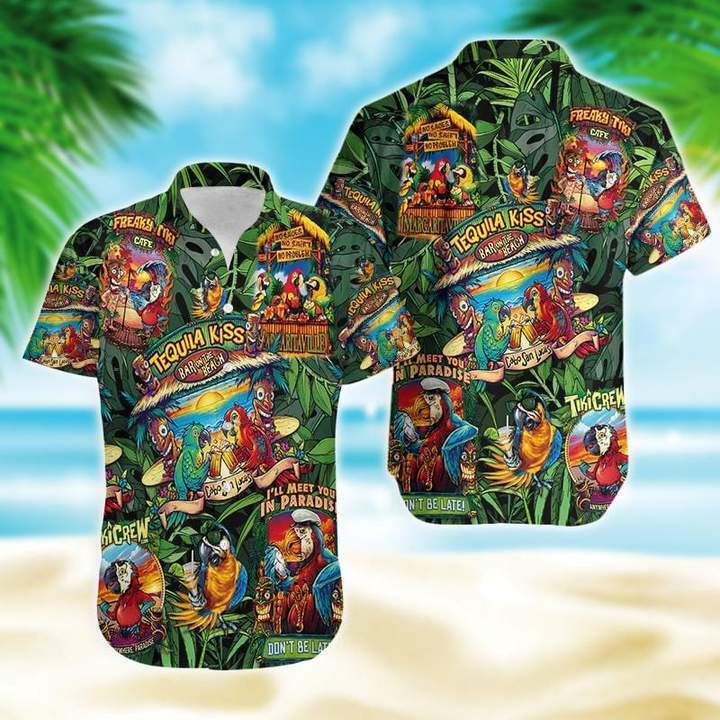 Tiki Parrot Hawaiian Shirt Pre12194