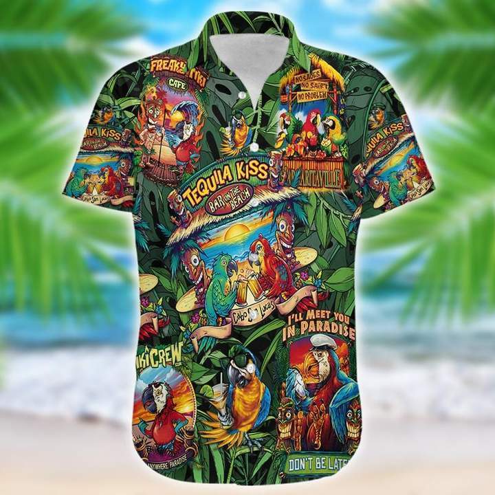 Tiki Parrot Hawaiian Shirt Pre12194 1