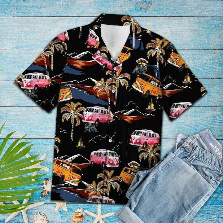 Tropical Hippie Car Hawaiian Shirt Pre12163 1