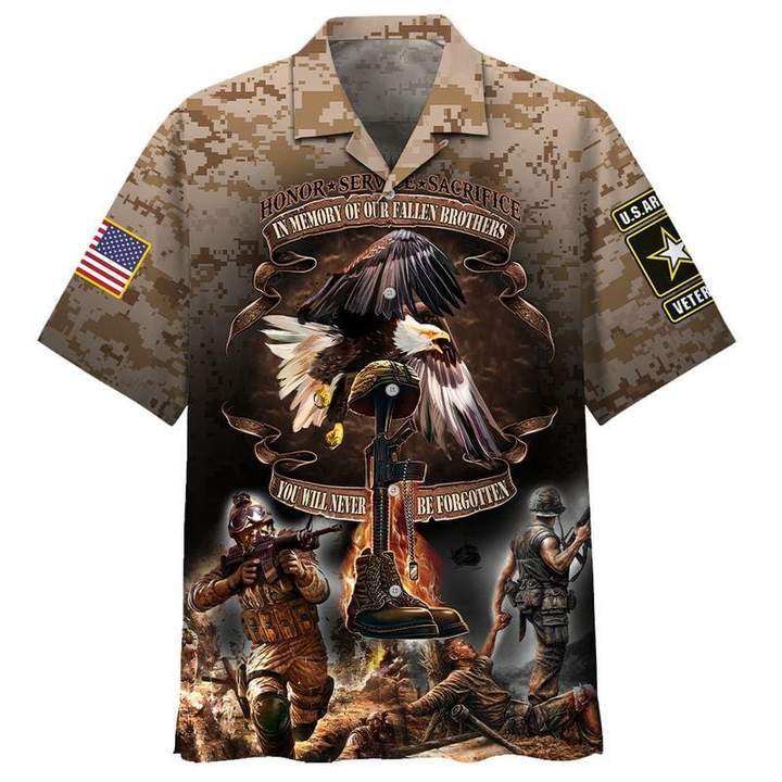 Veteran Us Army In Memory Of Our Fallen Brothers Hawaiian Shirt Pre12092