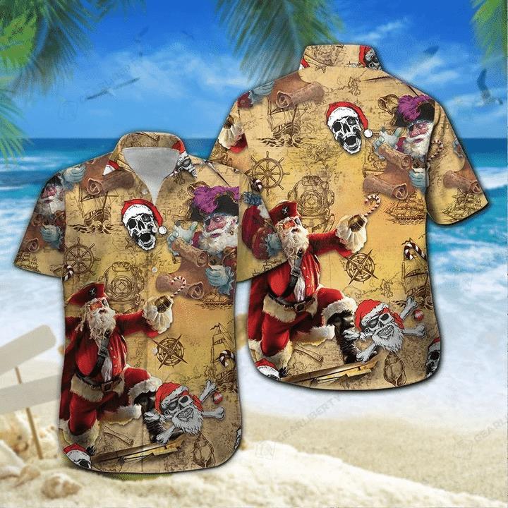 Who Loves Pirate Story On Christmas Time Hawaiian Shirt Pre11949