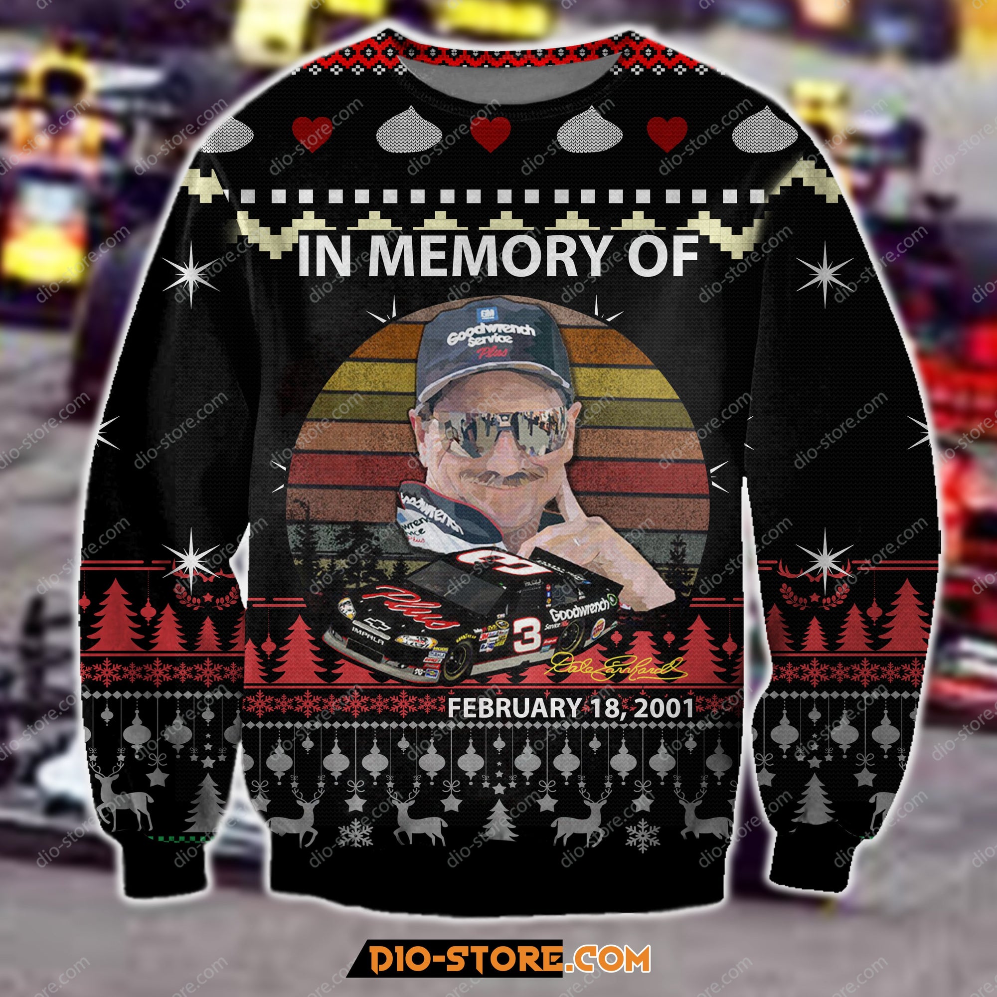 3D All Over Print Dale Earnhardt Ugly Christmas Sweater Hoodie All Over Printed Cint10211