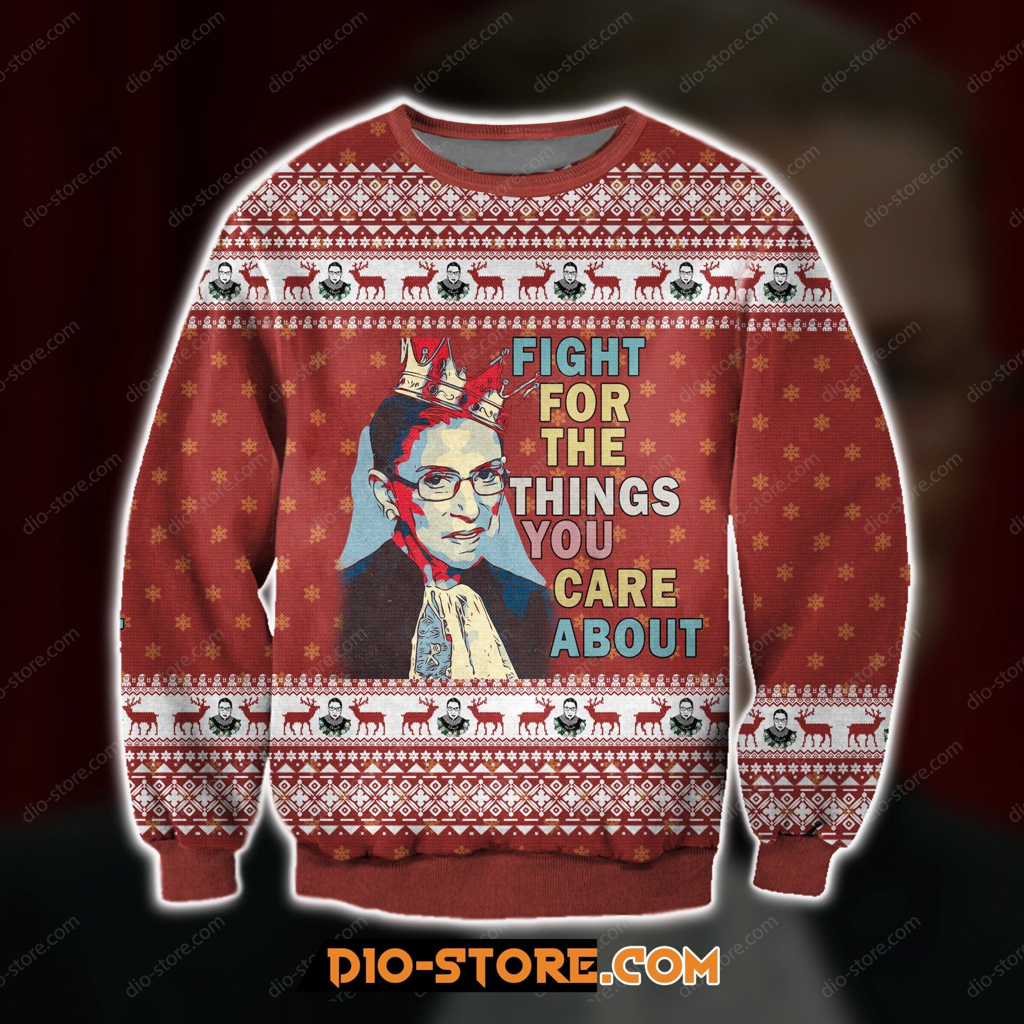 3D All Over Print Ruth Bader Ginsburg Ugly Sweater Hoodie All Over Printed Cint10260
