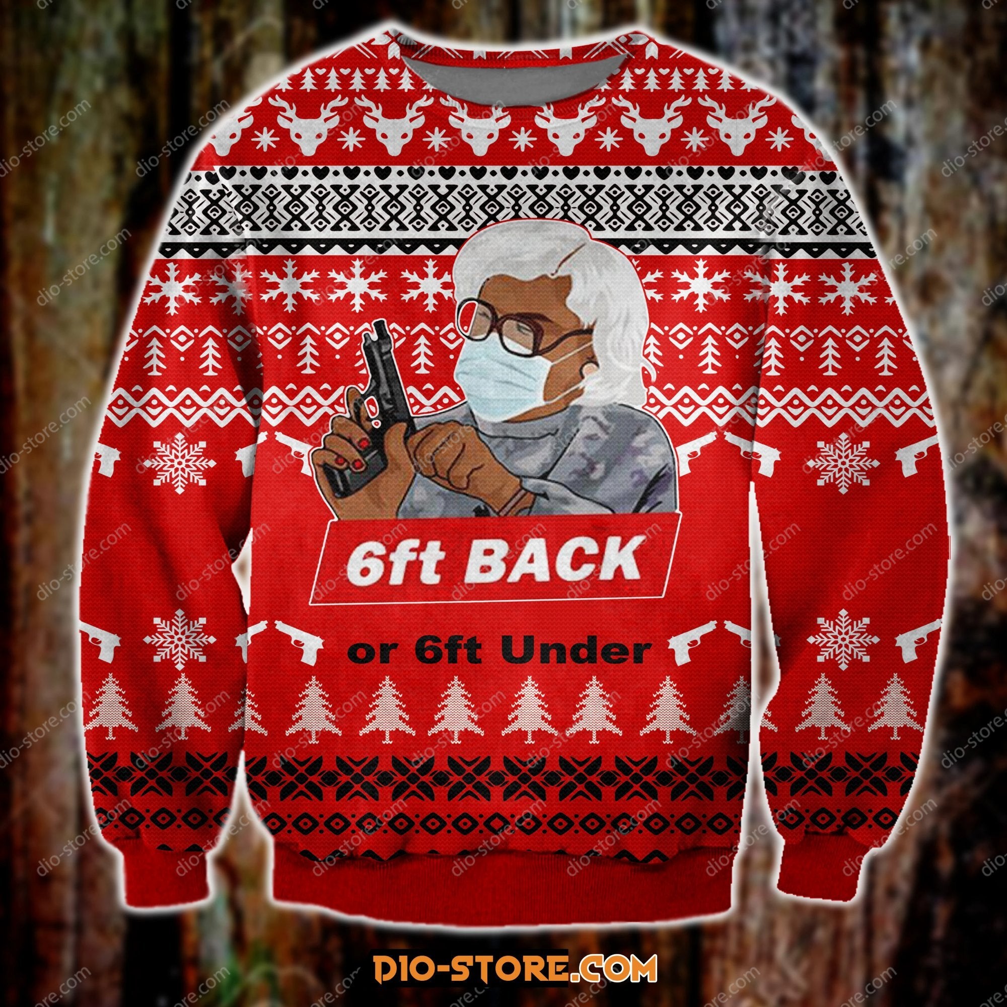 6Ft Back Or 6Ft Under 3D Print Ugly Christmas Sweatshirt Hoodie All Over Printed Cint10169