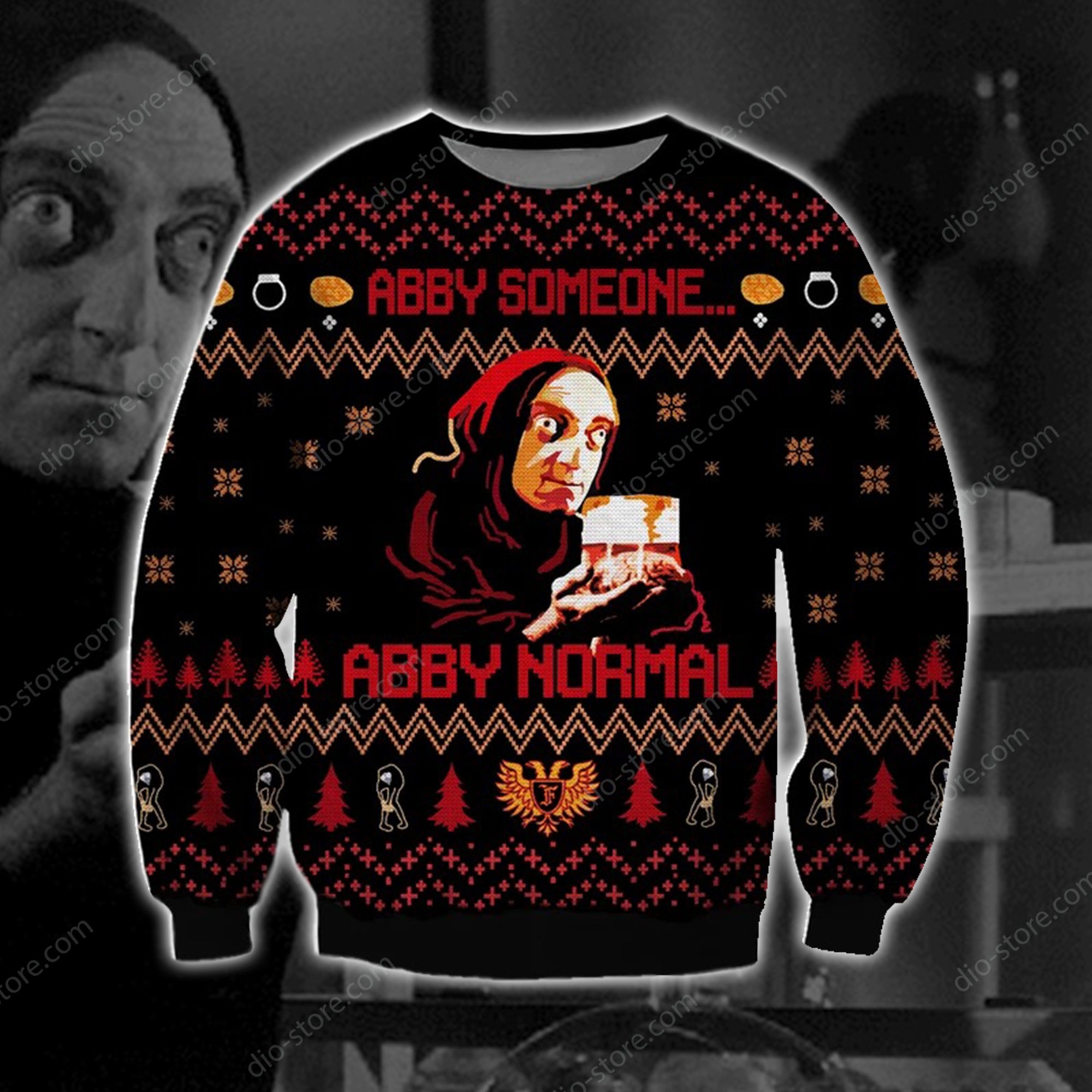Abby Normal Knitting Pattern 3D Print Ugly Sweatshirt Hoodie All Over Printed Cint10670
