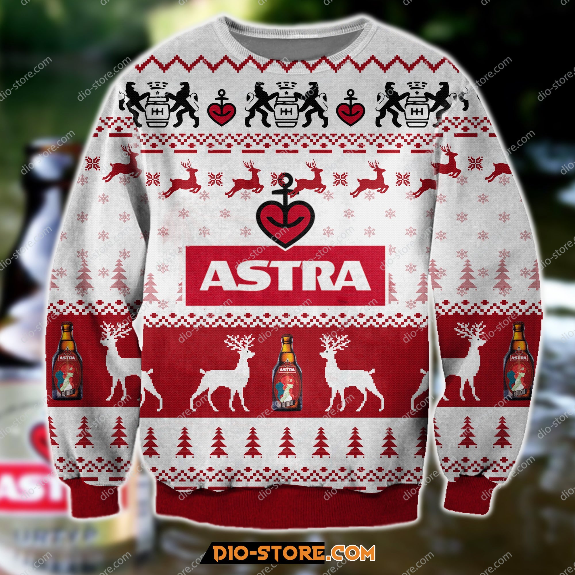 Astra Beer Knitting Pattern 3D Print Ugly Christmas Sweatshirt Hoodie All Over Printed Cint10387