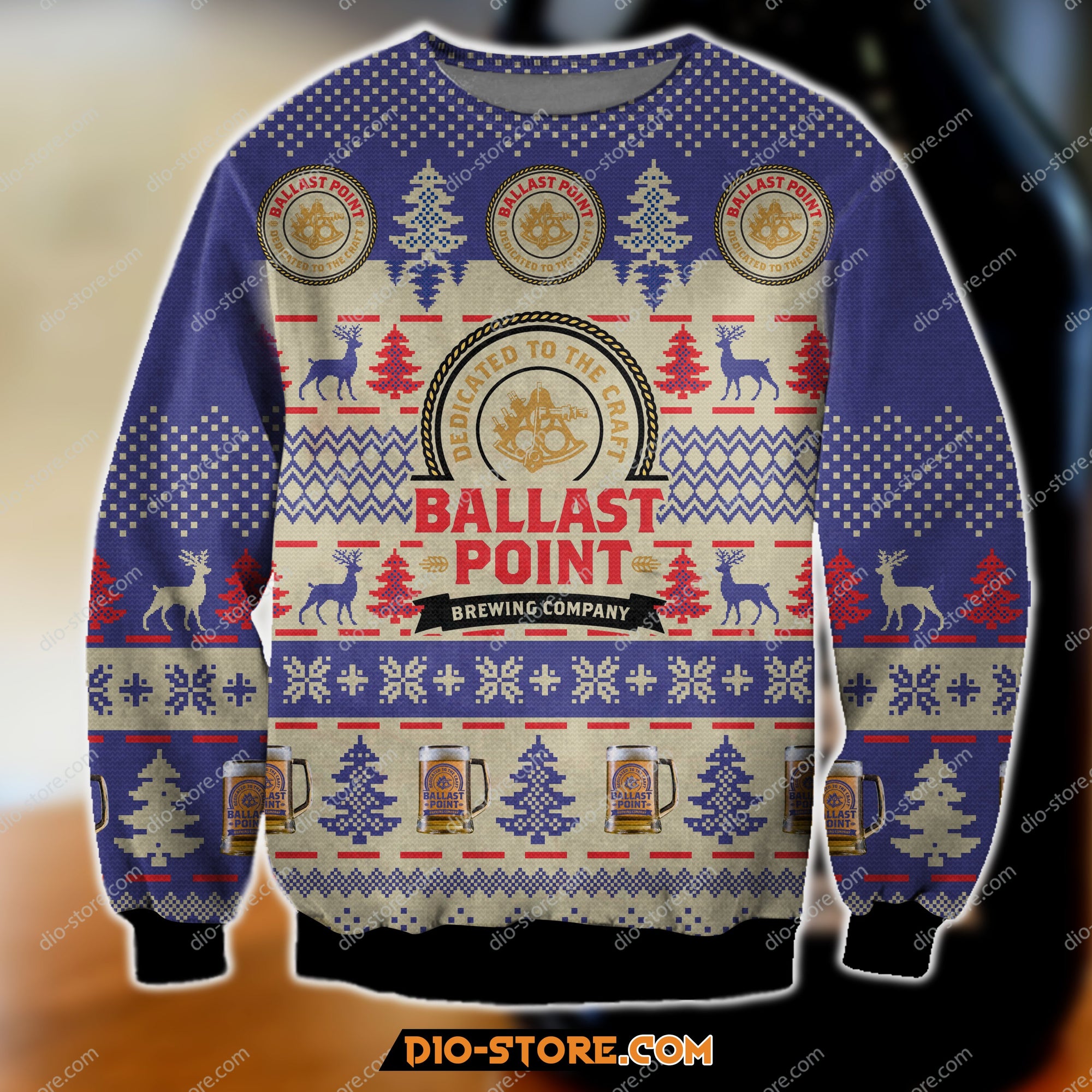 Ballast Point Beer Knitting Pattern 3D Print Ugly Sweatshirt Hoodie All Over Printed Cint10384