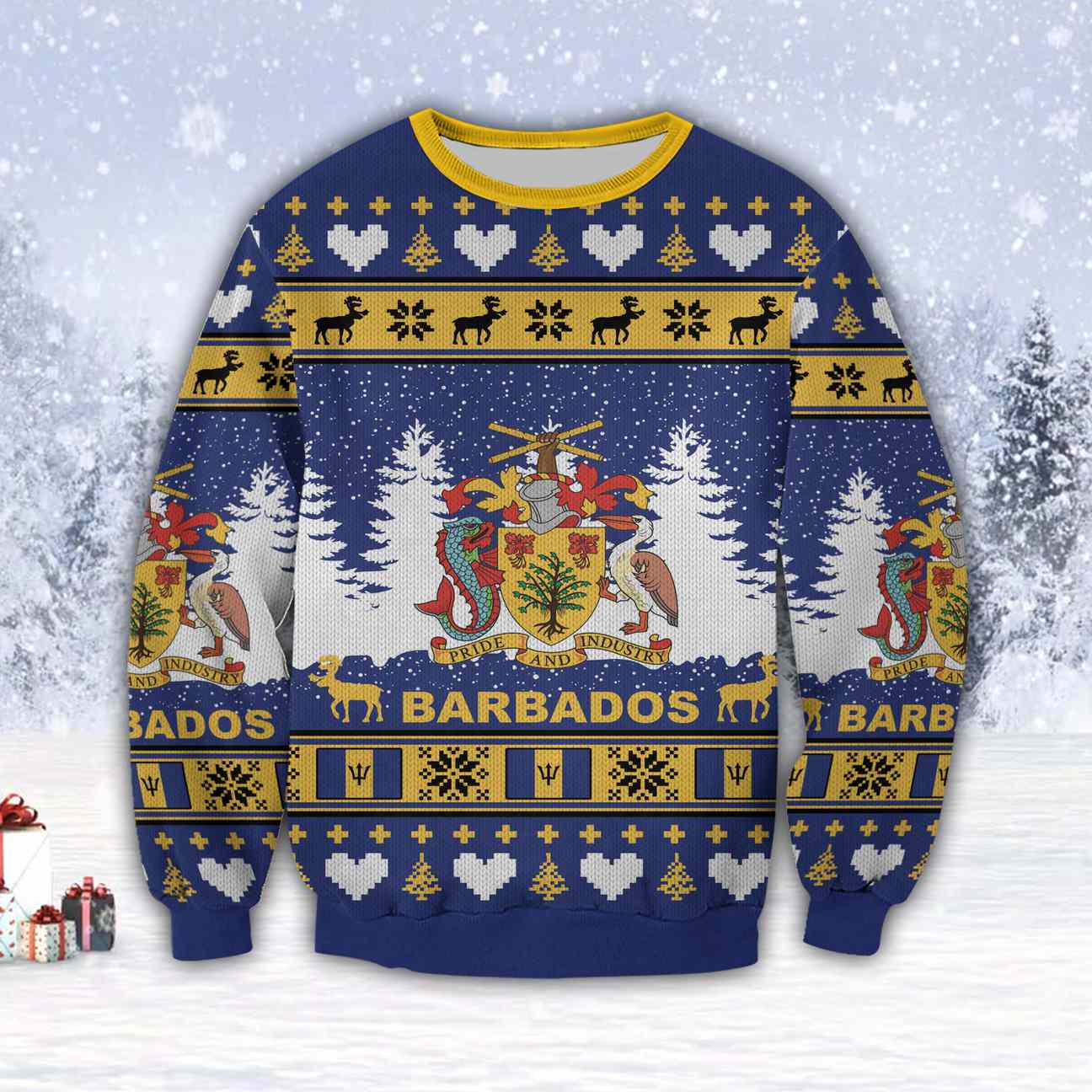 Barbados Island - Pride Industry 3D All Over Print Ugly Christmas Sweater Hoodie All Over Printed Cint10377