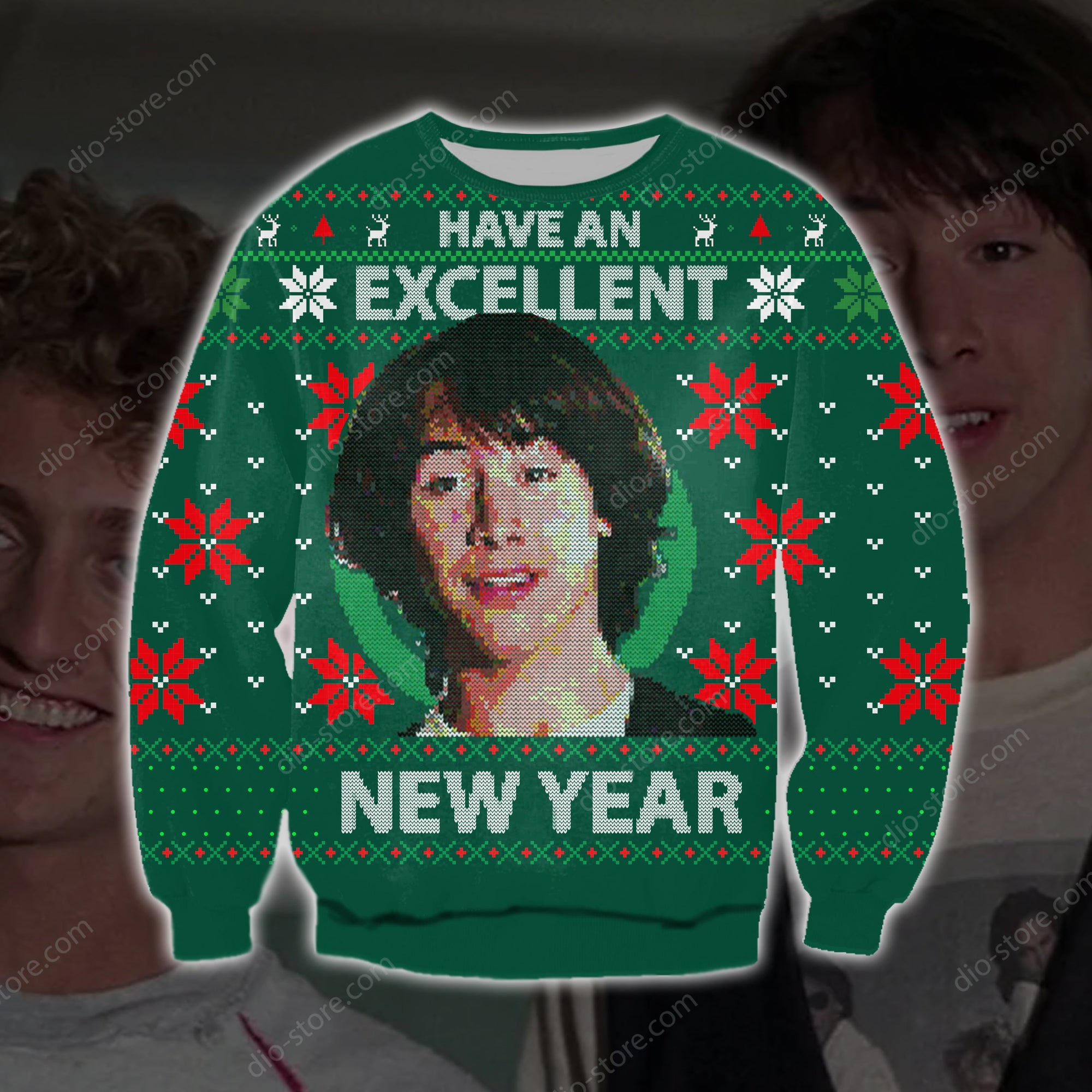 Bill Teds Excellent Adventure Knitting Pattern 3D Print Ugly Sweater Hoodie All Over Printed Cint10479