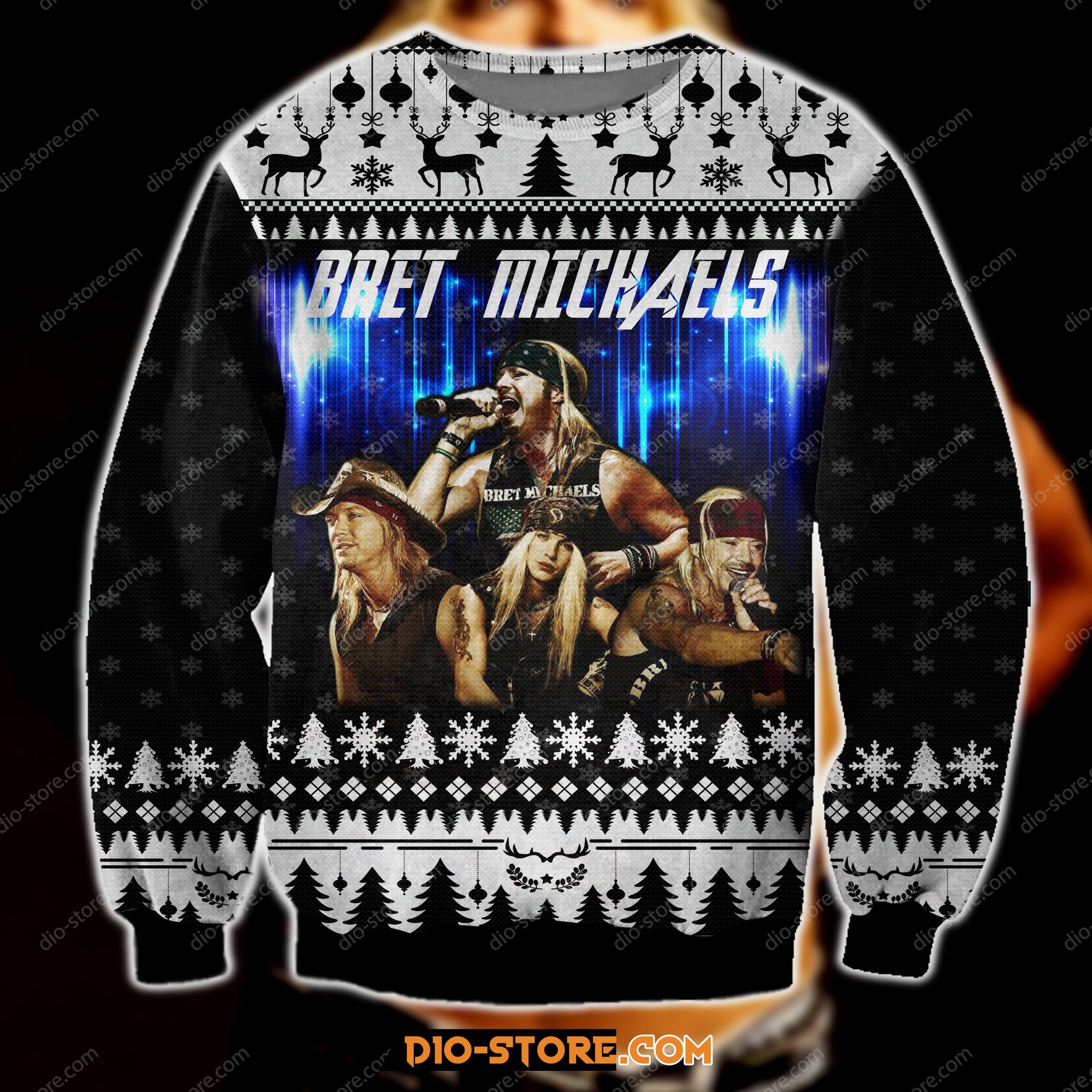 Bret Michaels 3D Print Ugly Christmas Sweatshirt Hoodie All Over Printed Cint10165