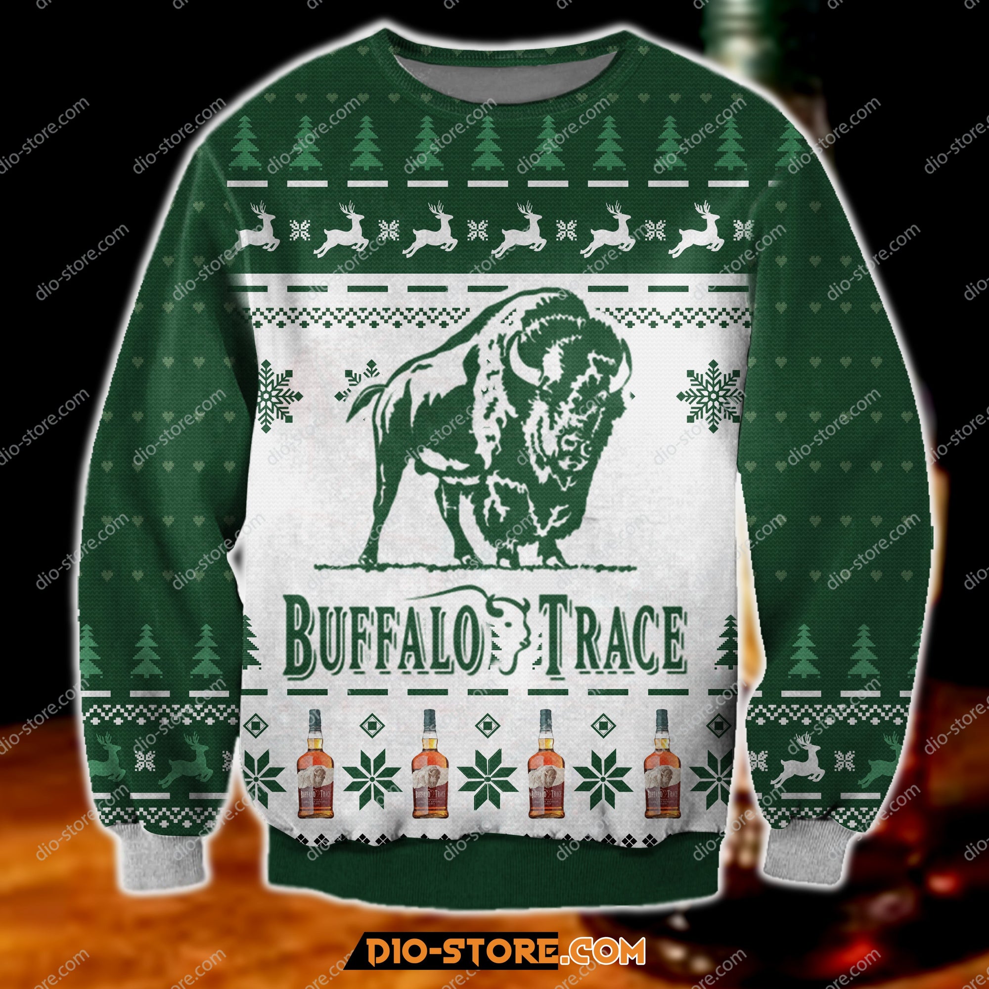Buffalo Trace Knitting Pattern 3D Print Ugly Sweater Hoodie All Over Printed Cint10392