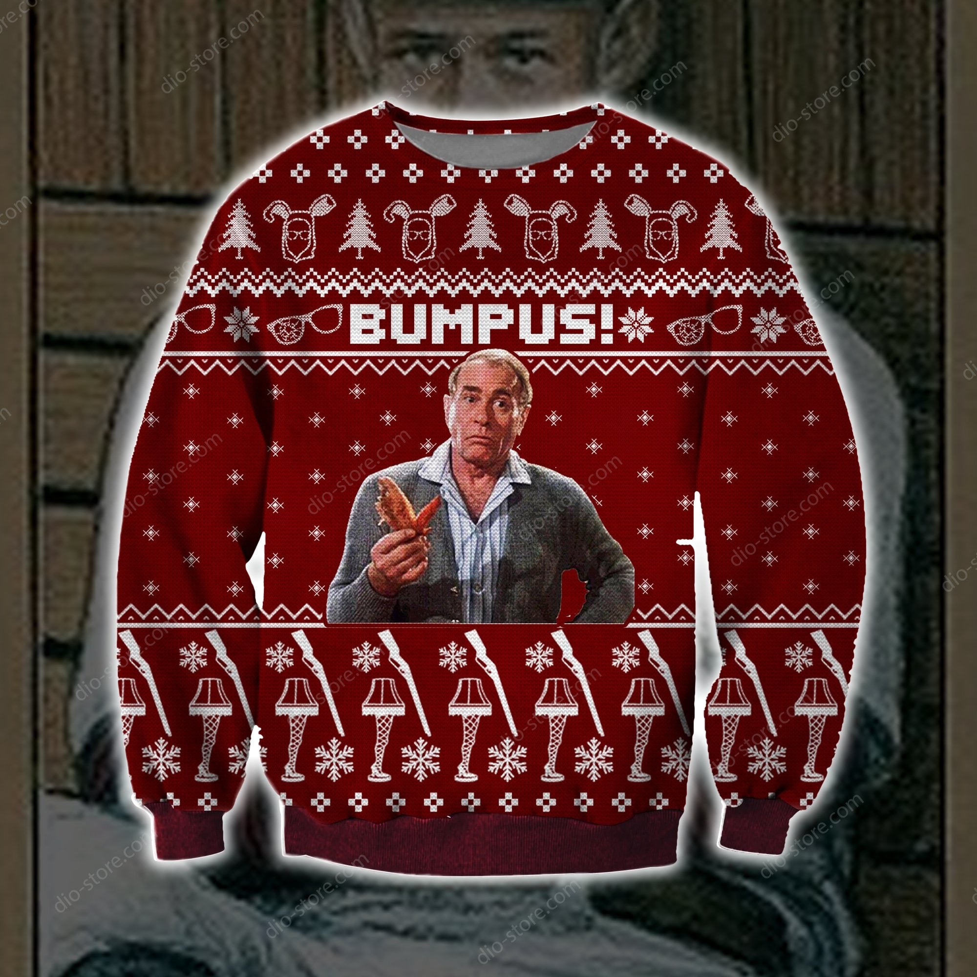 Bumpus Knitting Pattern 3D Print Ugly Christmas Sweater Hoodie All Over Printed Cint10619