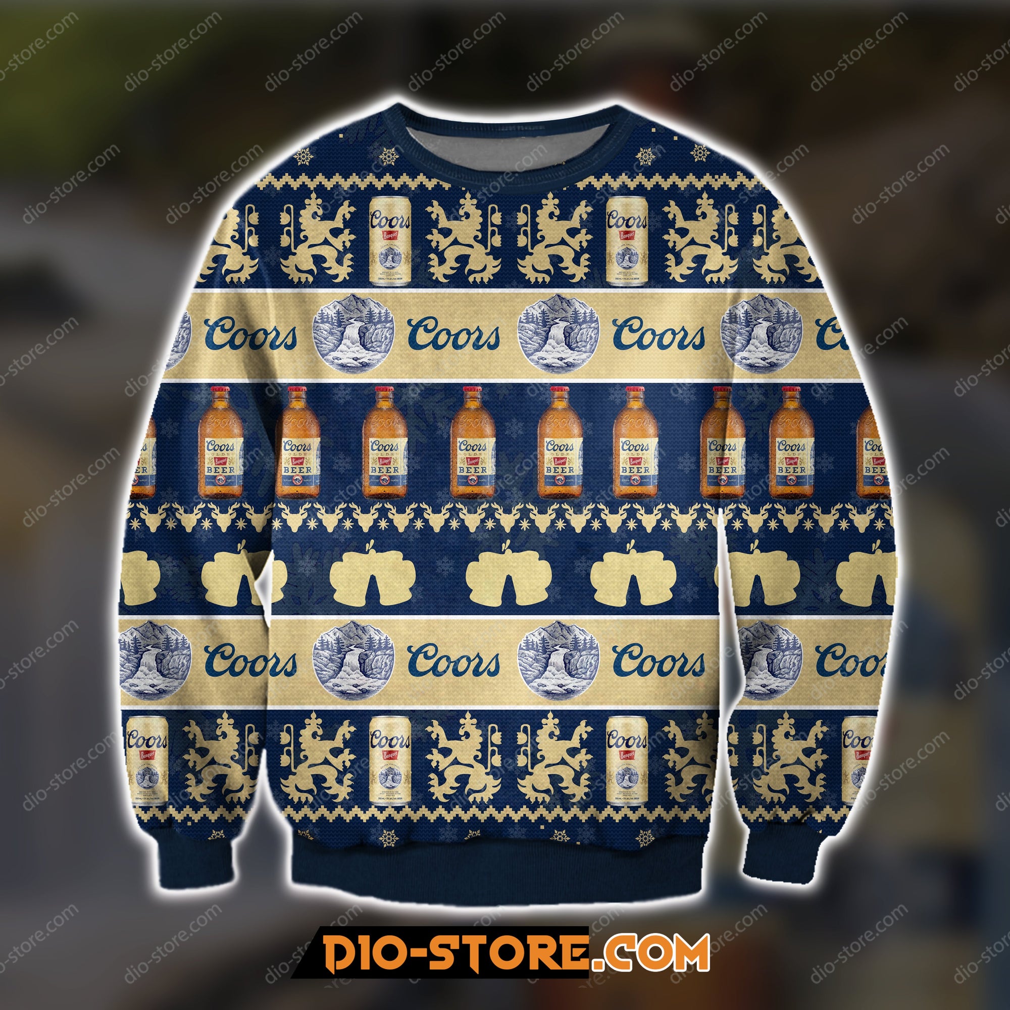 Coors Golden Beer Knitting Pattern 3D Print Ugly Christmas Sweater Hoodie All Over Printed Cint10291