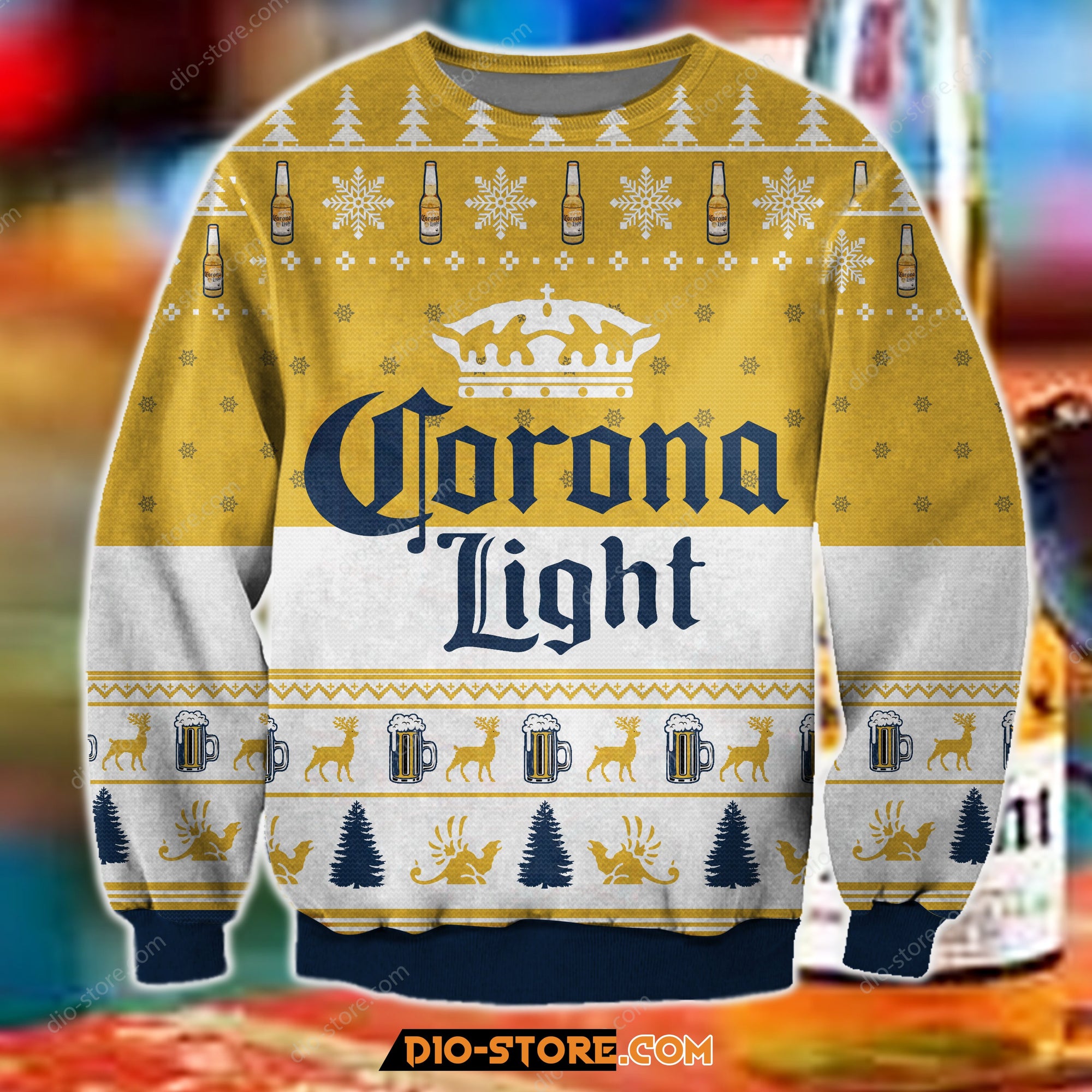 Corona Light Beer Knitting Pattern 3D Print Ugly Sweatshirt Hoodie All Over Printed Cint10400
