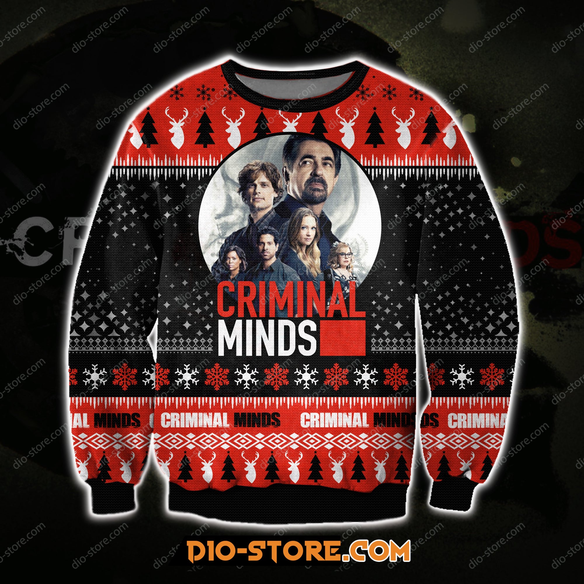 Criminal Crime - Crime Series Knitting Pattern 3D Print Ugly Christmas Sweater Hoodie All Over Printed Cint10232