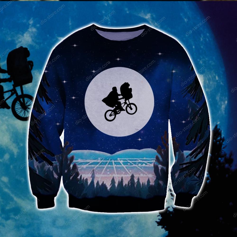 Et The Extra Terrestrial Knitting Pattern 3D Print Ugly Christmas Sweater Hoodie All Over Printed Cint10661