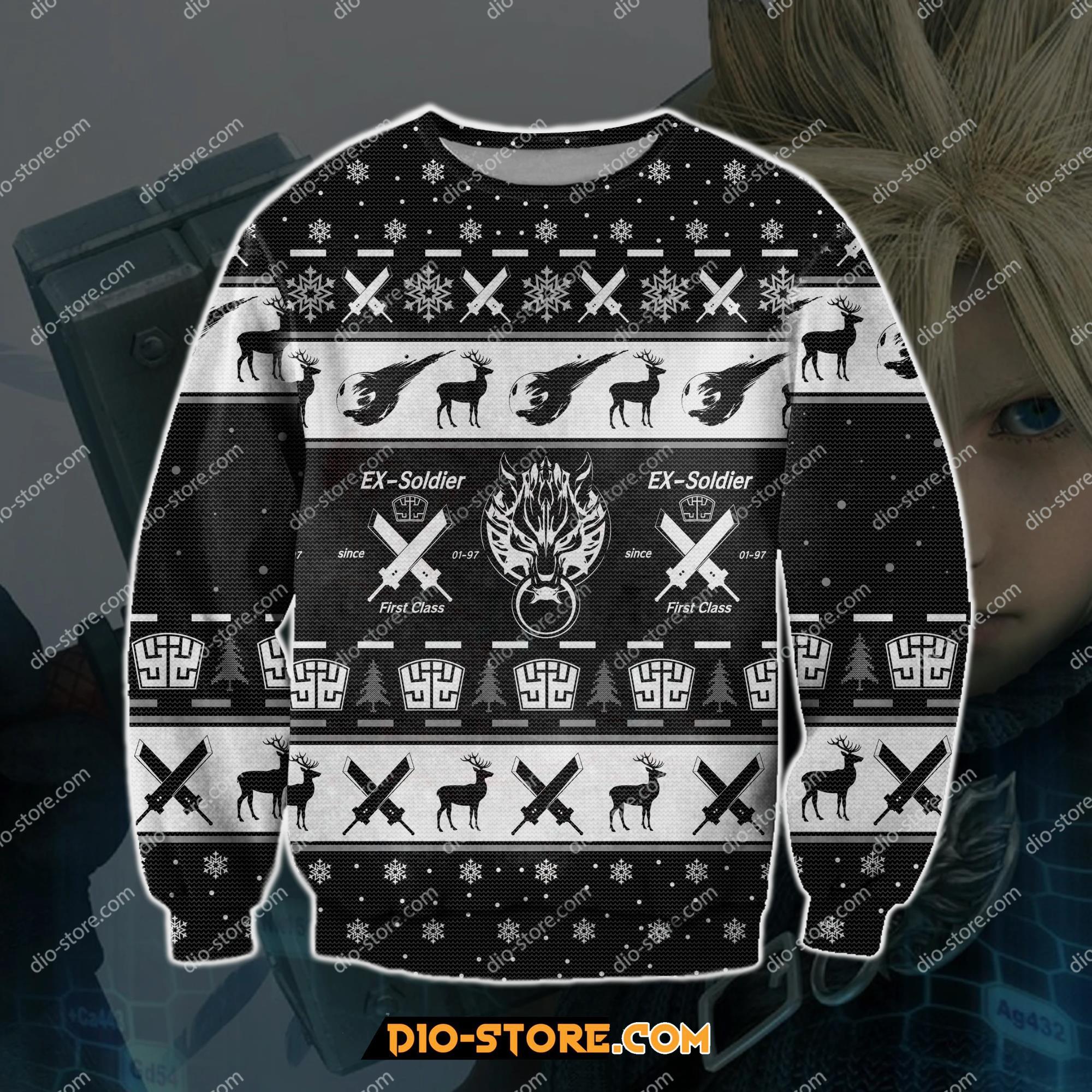 Final Fantasy 3D Print Knitting Pattern Ugly Christmas Sweater Hoodie All Over Printed Cint10153