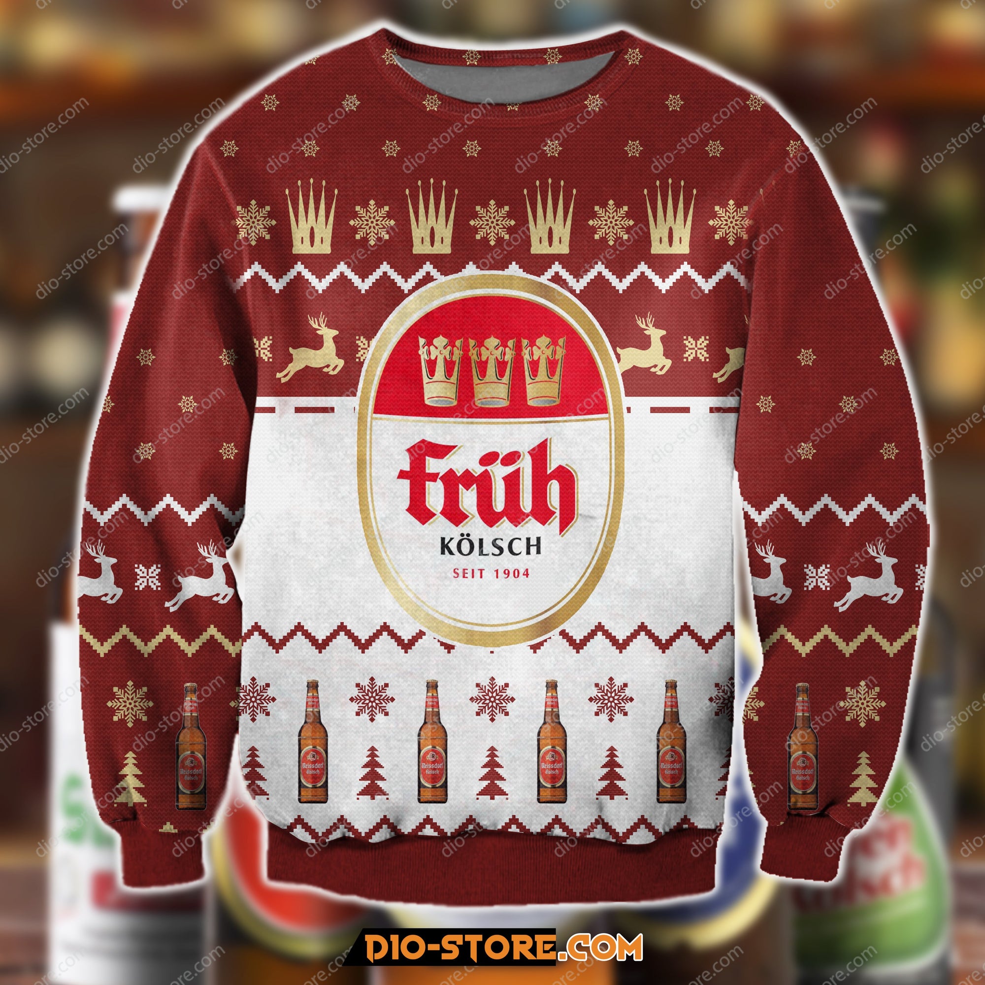Fruh Kolsch Beer 3D All Over Print Ugly Christmas Sweatshirt Hoodie All Over Printed Cint10276