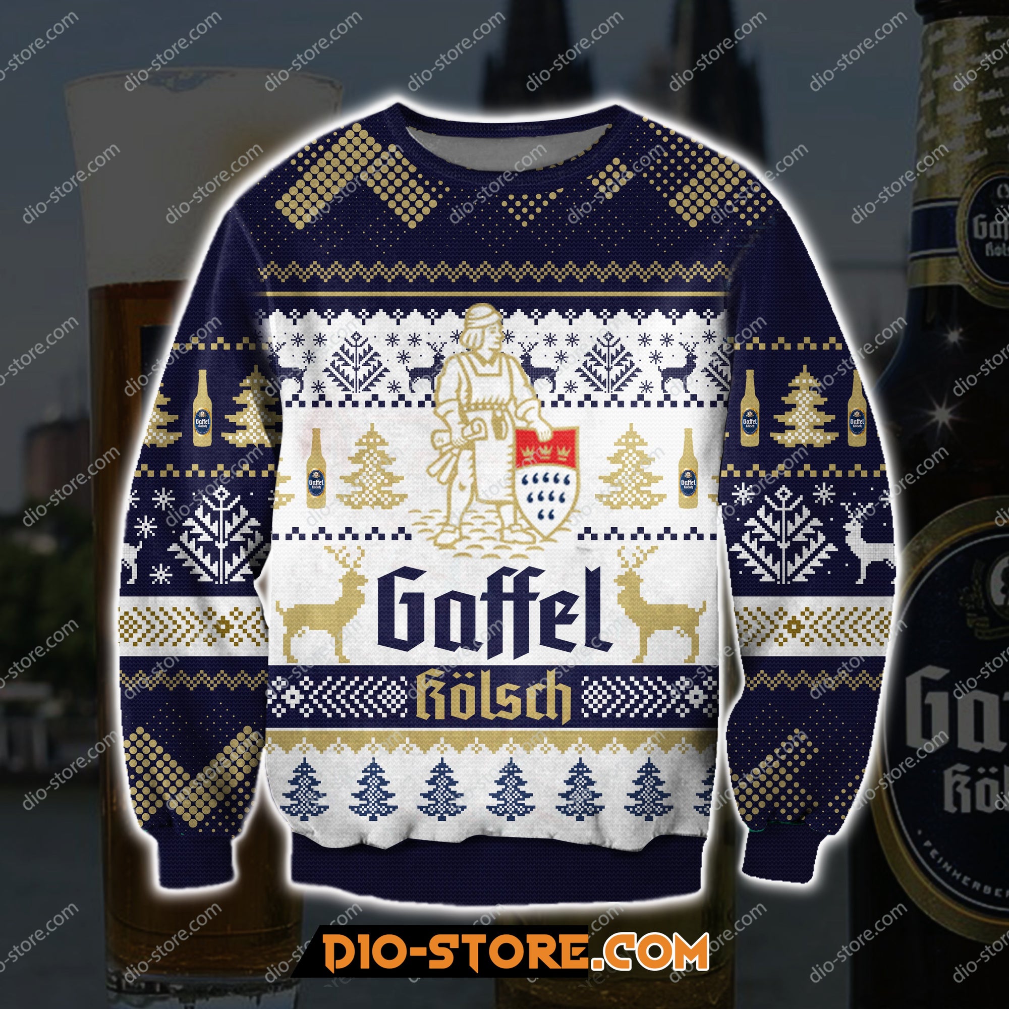 Gaffel Kolsch Beer 3D Print Ugly Sweatshirt Hoodie All Over Printed Cint10445