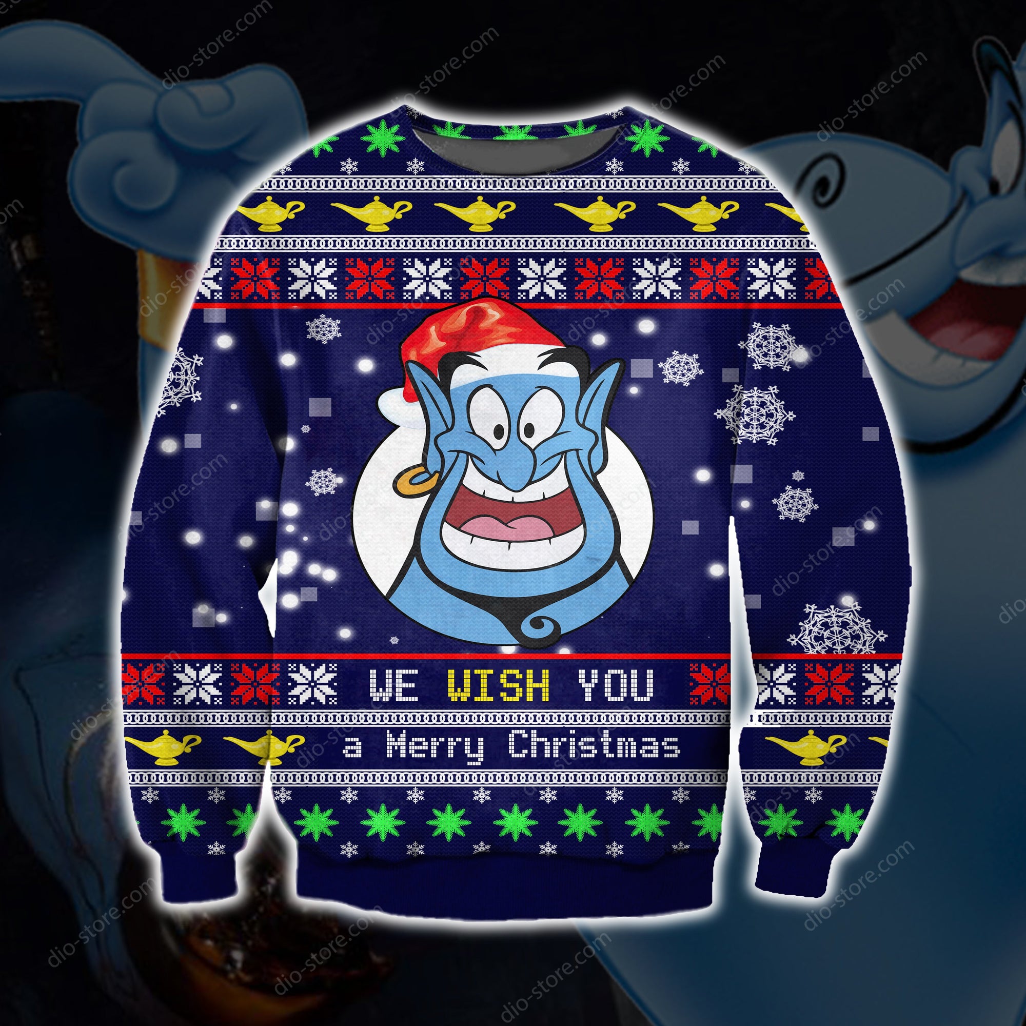 Genie Knitting Pattern 3D Print Ugly Sweater Hoodie All Over Printed Cint10545