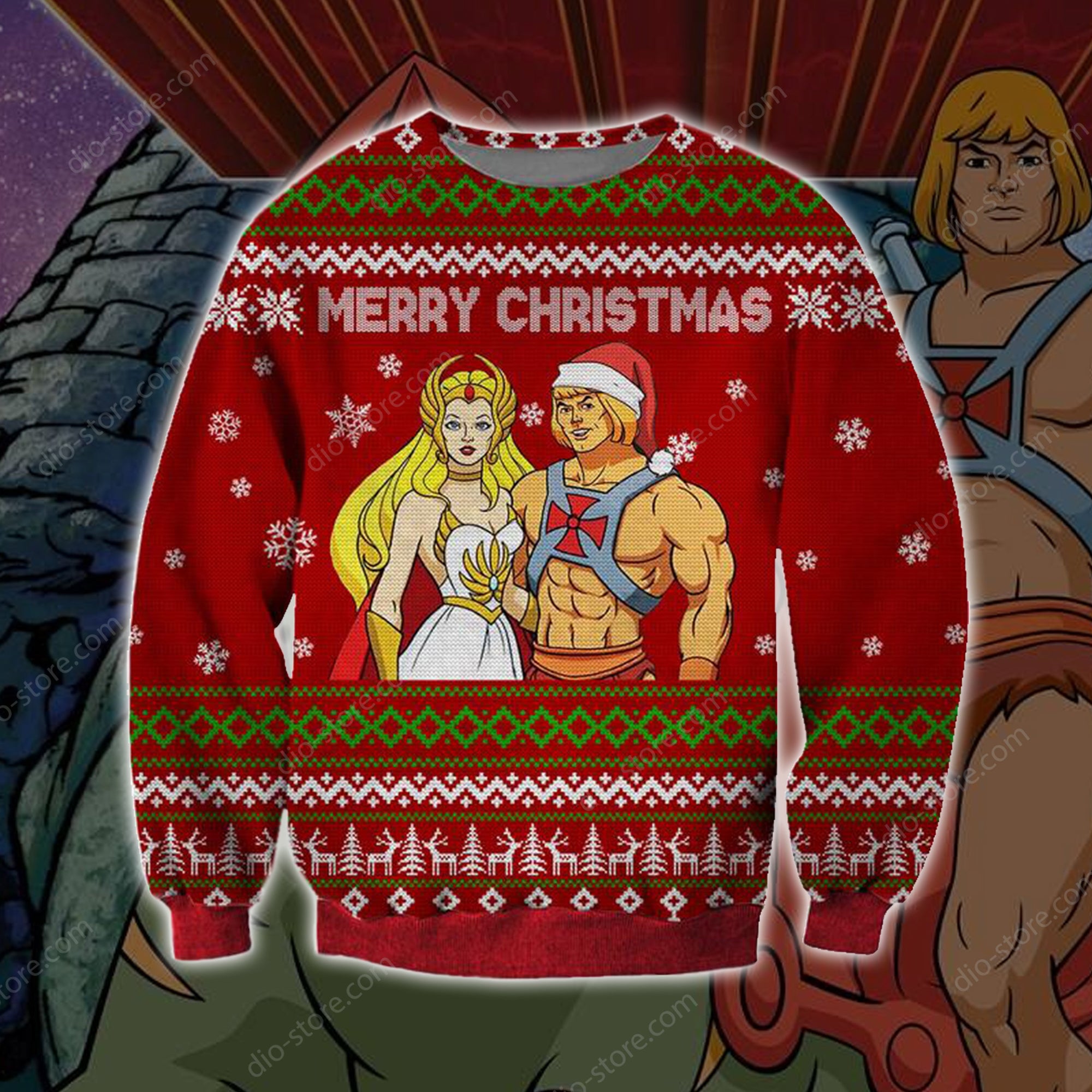 He-Man She-Ra Knitting Pattern 3D Print Ugly Christmas Sweater Hoodie All Over Printed Cint10590