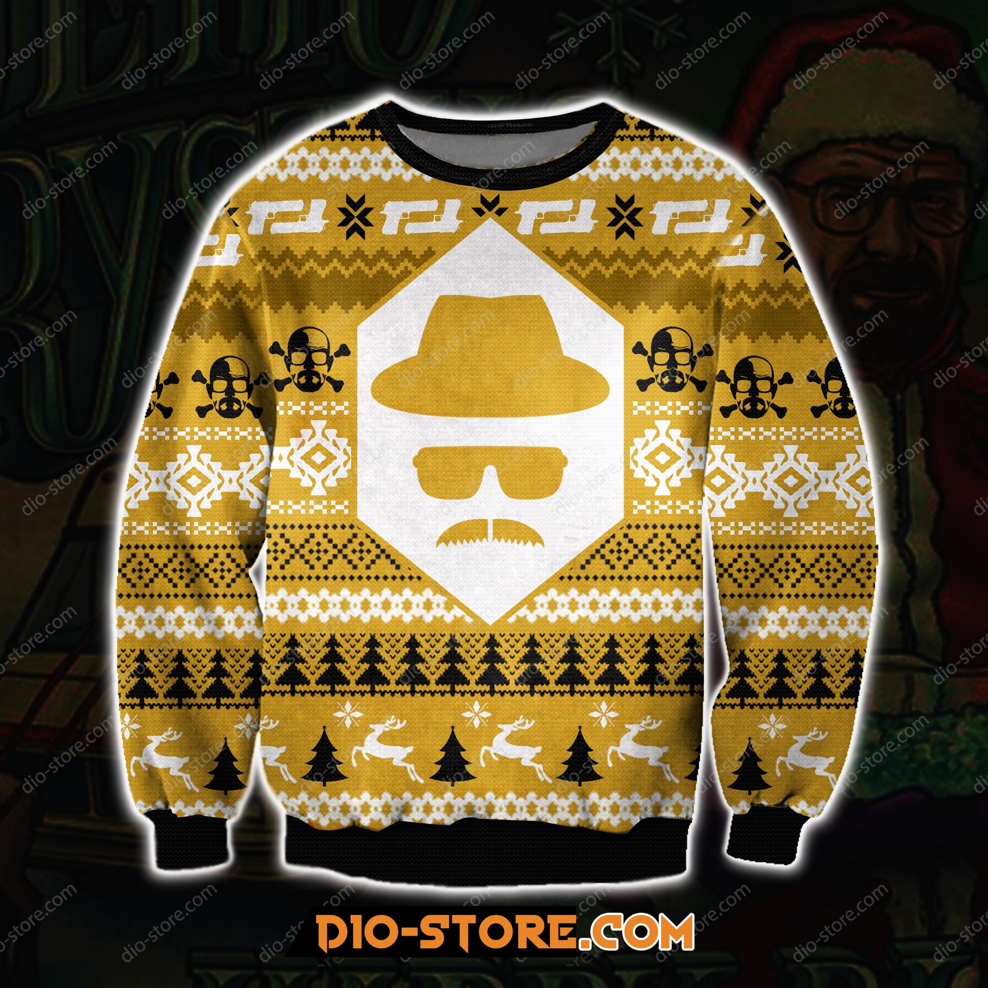 Heisenberg Breaking Bad 3D Print Ugly Christmas Sweatshirt Hoodie All Over Printed Cint10142